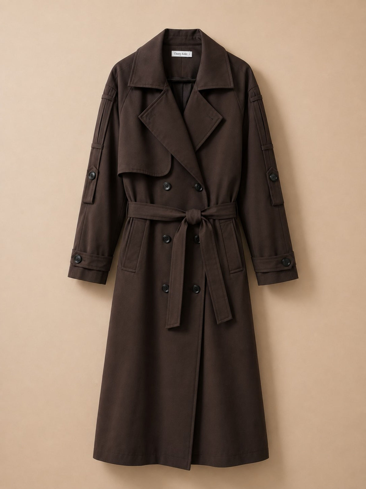 Élise Trench Coat – Chocolate Brown