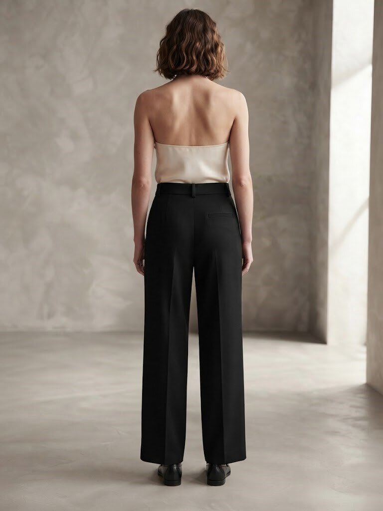 Premium Pleated Trousers – Black