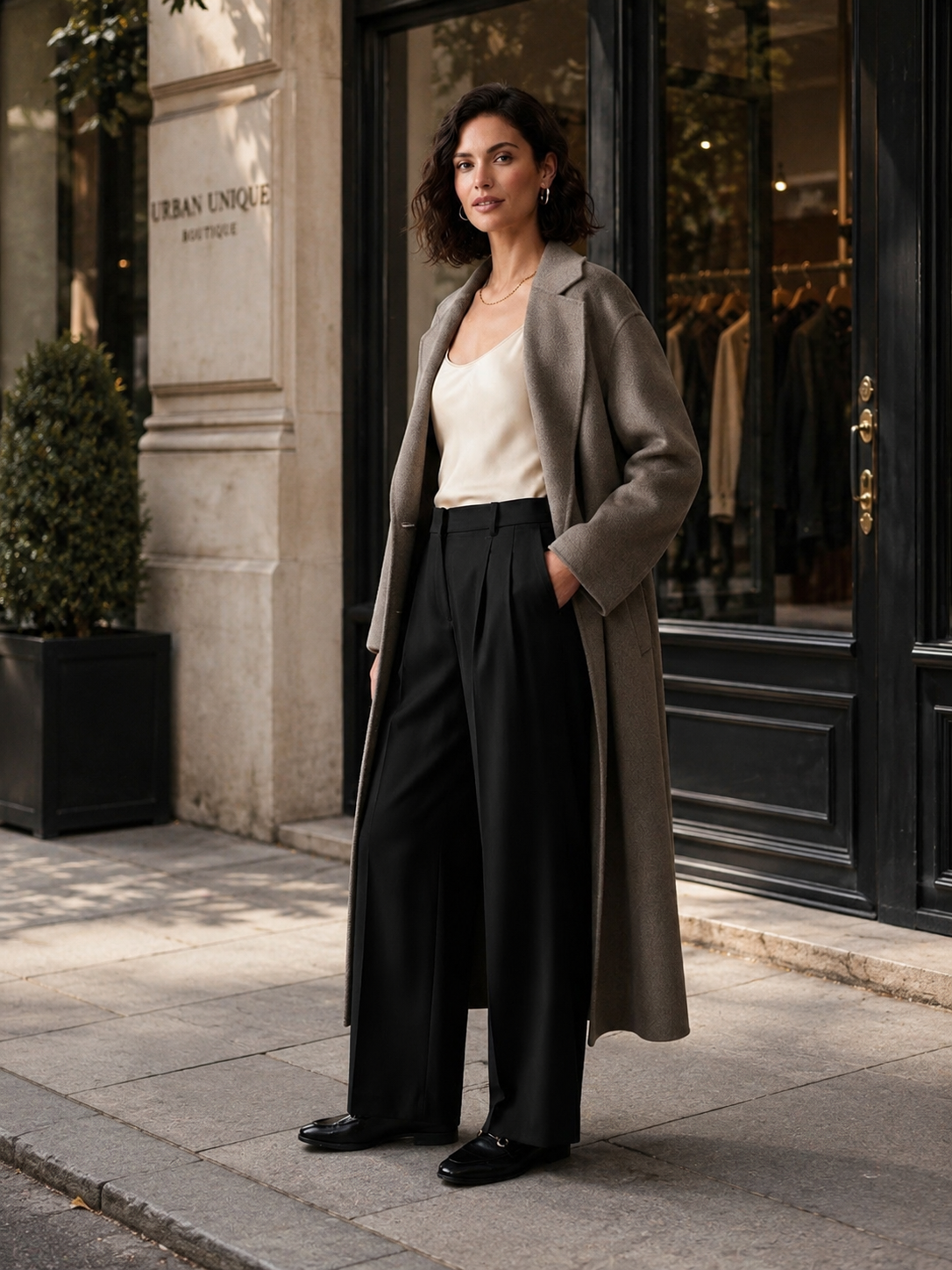Premium Pleated Trousers – Black
